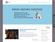 Tablet Screenshot of disneyhistoryinstitute.com
